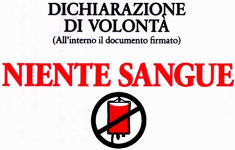 Testimone di Geova muore rifiutando le trasfusioni: «Un sacrificio»